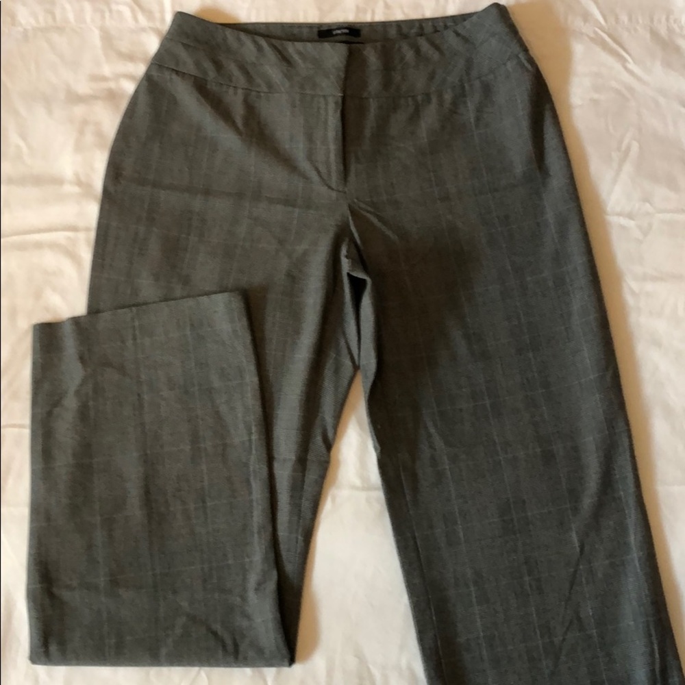 Black plaid trousers